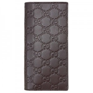 グッチ 財布 GUCCI メンズ 長財布 札入れ マチ付き 小銭入れなし グッチッシマ ダークブラウン アウトレット 307774 CWC1R 2140
