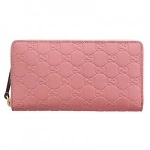 グッチ GUCCI 長財布  ROSE BABY CANDY リネア シグネチャー レザー ラウンドファスナー ピンク系 アウトレット 410102-CWC1G-5812