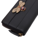 グッチ GUCCI クイーンマーガレット レザー ウォレット ラウンドファスナー 長財布 ブラック [レディース] 476069 0GUBT 8230