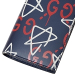 グッチ GUCCI ゴースト GHOST 二つ折 小銭入付長財布 ブルー基調 [メンズ] 448466 DS1AT 4179