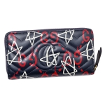 グッチ  GUCCI ゴースト GHOST GGマーモント キルティング レザー ウォレット ラウンドファスナー 長財布 ネイビー [レディース] 448087 DSSCT 417