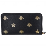 グッチ GUCCI 長財布 メンズ 蜂 Bee Star メンズ ラウンドファスナー長財布 ブラック系 495062 DJ2KT 8474