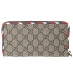 グッチGUCCI  COURRIERワッペンラウンド長財布  ベージュ コンビ 473909 K9GQT 8899