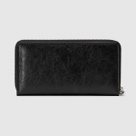 グッチ GUCCI シンプル メタルロゴ レザーメンズ長財布 / ブラック 575988 1GZ0X 1000