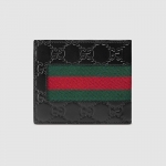 グッチGUCCI  シグネチャー ウェブ 二つ折り財布 408827 CWCLN 1060