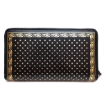 グッチ 財布 GUCCI ファスナー長財布 GUCCY ロゴブラック/ゴールド レザー メンズ レディース 510488 0GUSN 1055