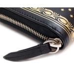 グッチ 財布 GUCCI ファスナー長財布 GUCCY ロゴブラック/ゴールド レザー メンズ レディース 510488 0GUSN 1055