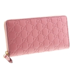 グッチ GUCCI 長財布  ROSE BABY CANDY リネア シグネチャー レザー ラウンドファスナー ピンク系 アウトレット 410102-CWC1G-5812