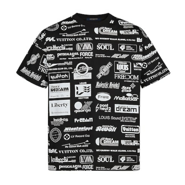 ルイヴィトン LouisVuitton ロゴプリンテッド 半袖 Tシャツ 1A5DGI