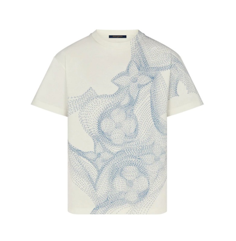 Louis Vuittonルイヴィトン フラワープリンテッドTシャツ／お洒落 1A89ZX