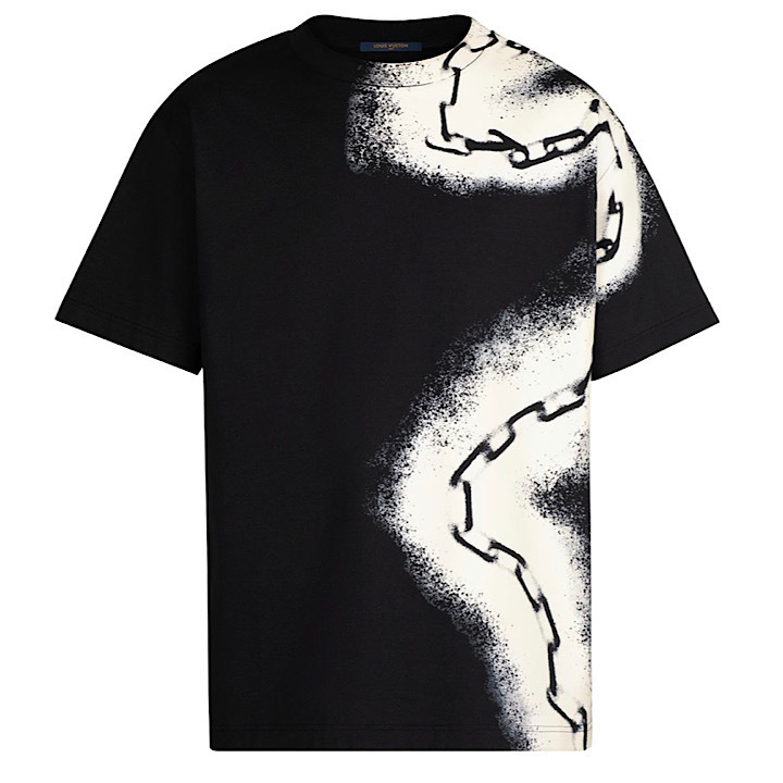 Louis VuittonTシャツルイヴィトン ウィズスプレーチェーンプリント 1A5VST