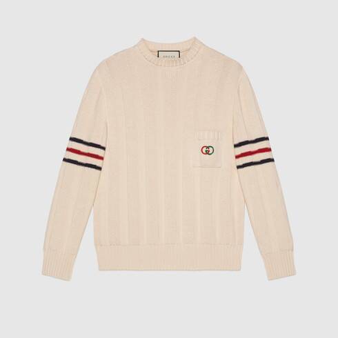 GUCCIインターロッキングG付きニットコットンジャンパー 626068 XKBGM 9071