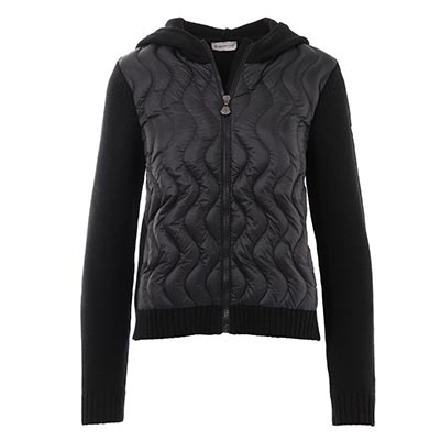 モンクレール MONCLER ダウン入りジップパーカ ブラック レディース 9b50210 a9428 999