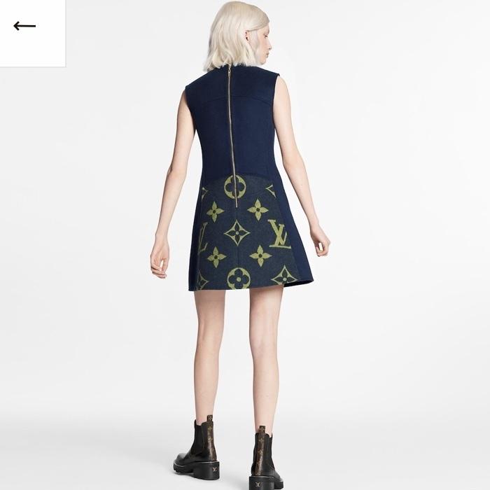ルイヴィトン Louis Vuitton モノグラム スリーブレス Aラインドレス 1A859T