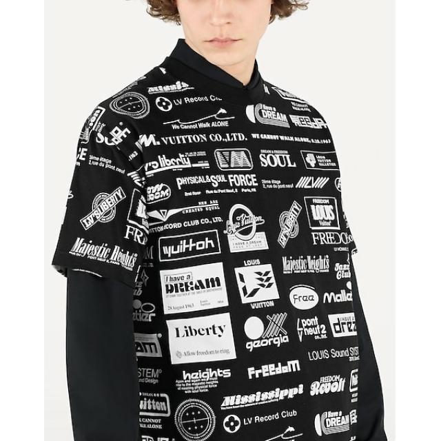 ルイヴィトン LouisVuitton ロゴプリンテッド 半袖 Tシャツ 1A5DGI
