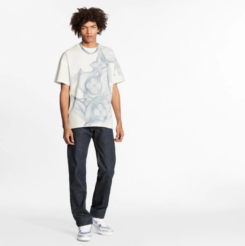 Louis Vuittonルイヴィトン フラワープリンテッドTシャツ／お洒落 1A89ZX