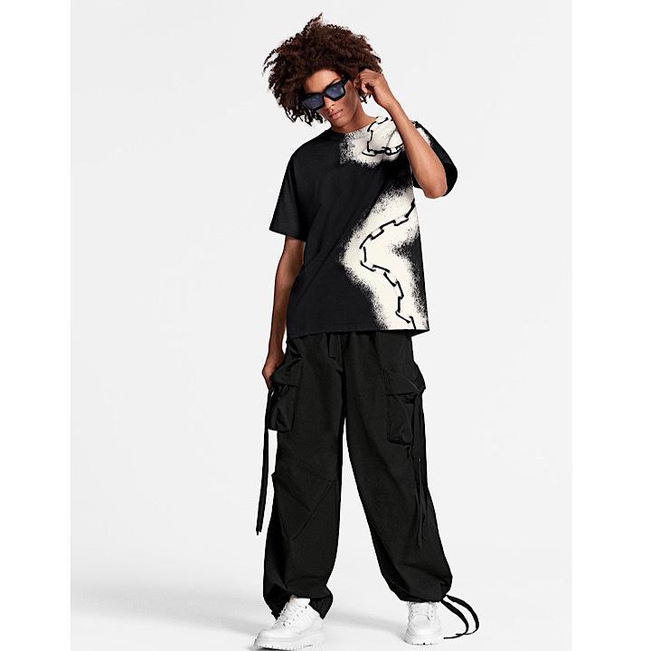 Louis VuittonTシャツルイヴィトン ウィズスプレーチェーンプリント 1A5VST