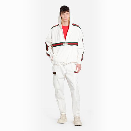 グッチウインドブレーカー ウェブストライプ ロゴラベル ハーフジップ 594861XDAX39061