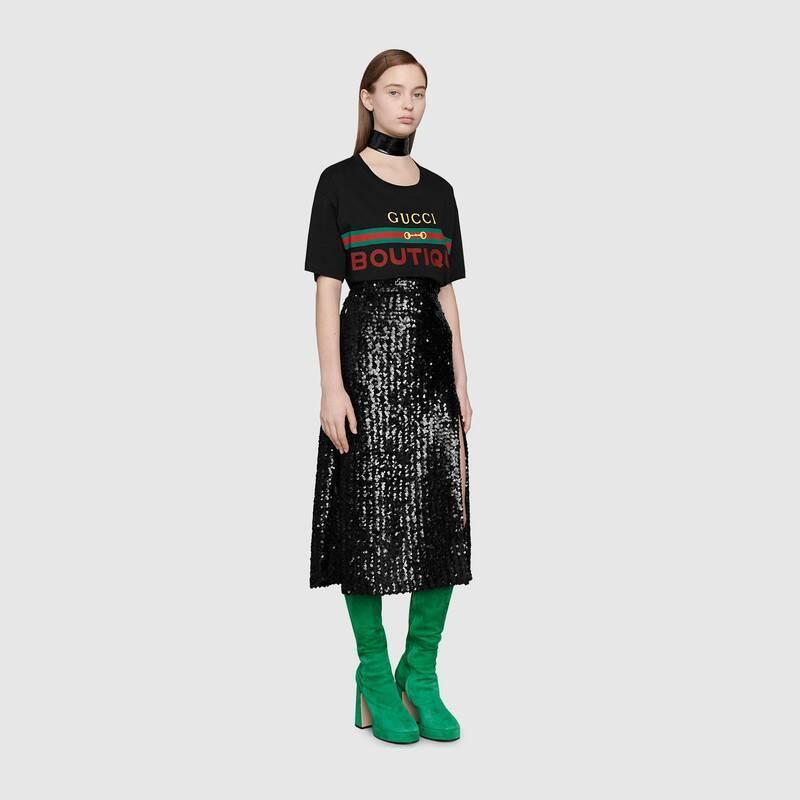 グッチTシャツ GUCCI unisex オーバーサイズBoutique プリント 548334 XJCKY 1082