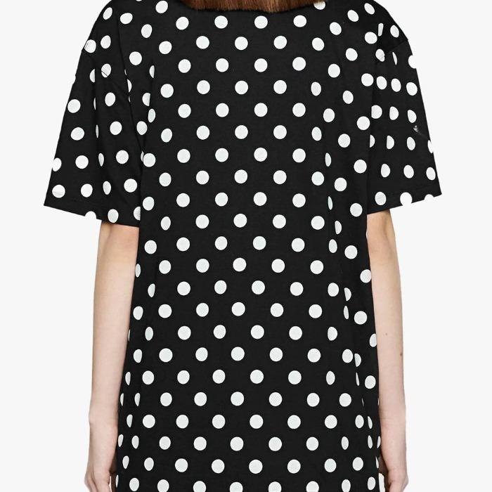 グッチ GUCCI ロゴ ポルカドット プリント Tシャツ ブラック 615044 XJCLK 1082