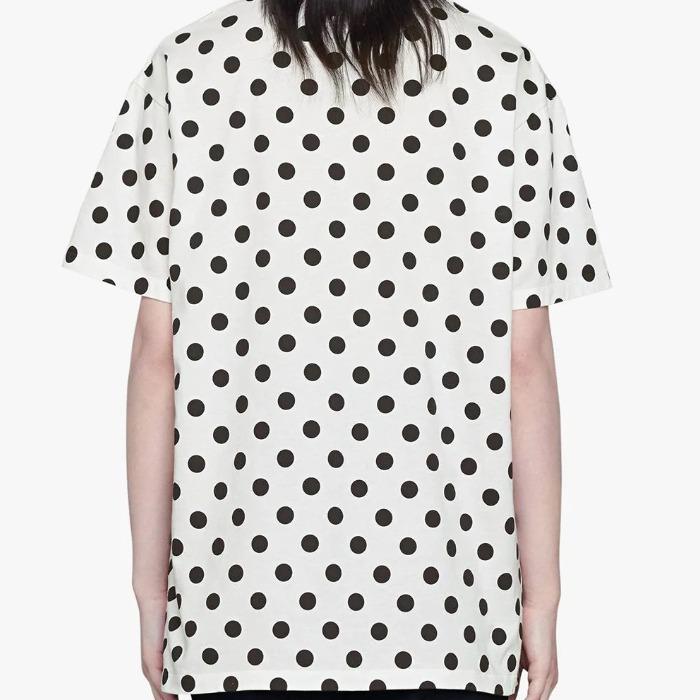 GUCCITシャツ レディース ロゴ ポルカドット プリント 615044 XJCLK 9381