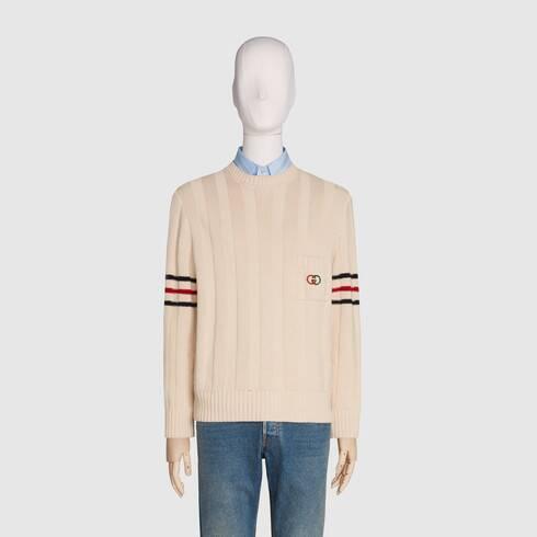 GUCCIインターロッキングG付きニットコットンジャンパー 626068 XKBGM 9071