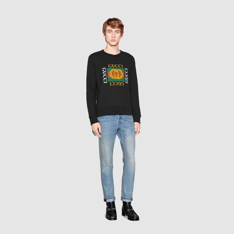 GUCCIシャツ グッチ ロゴ コットン スウェット  454569 X5J57 1015