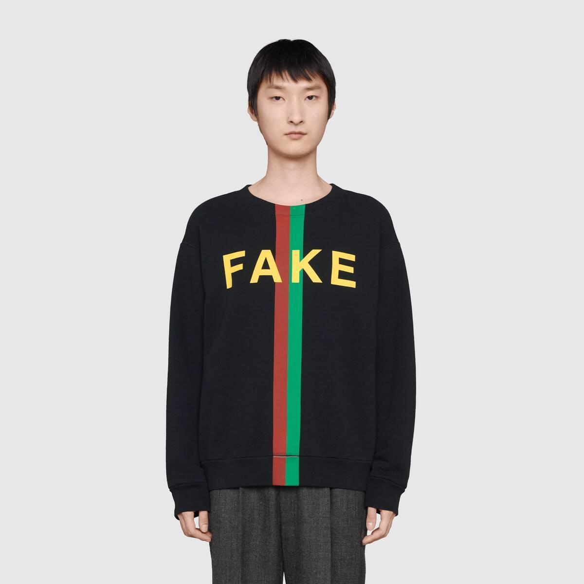 グッチ FAKE/NOT プリント スウェットシャツ 635847 XJCXY 1082