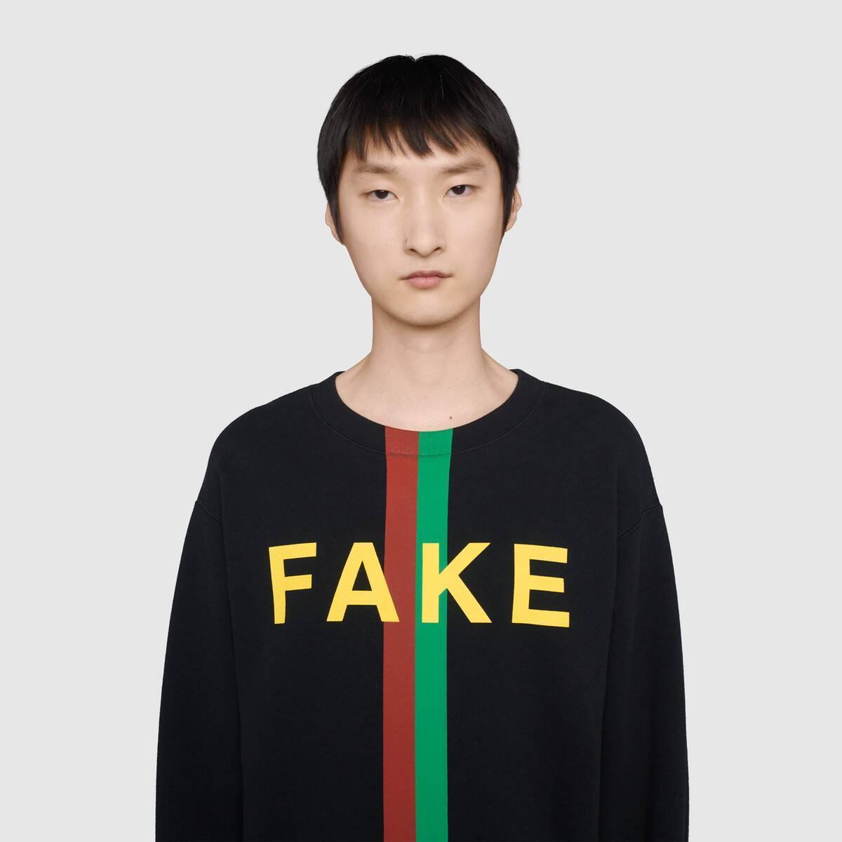 グッチ FAKE/NOT プリント スウェットシャツ 635847 XJCXY 1082