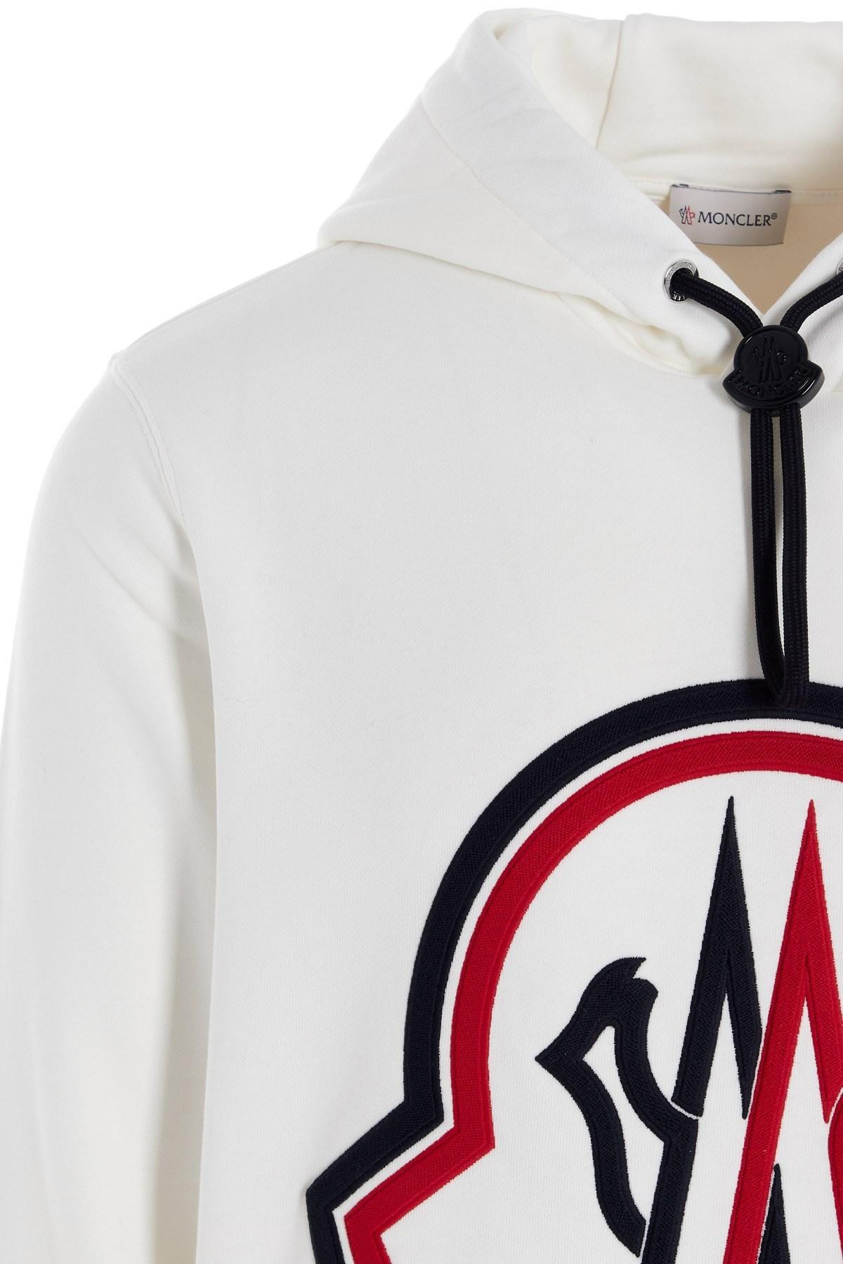 モンクレール  MONCLER トリコロールビッグロゴスウェットパーカー 8G7461080985034