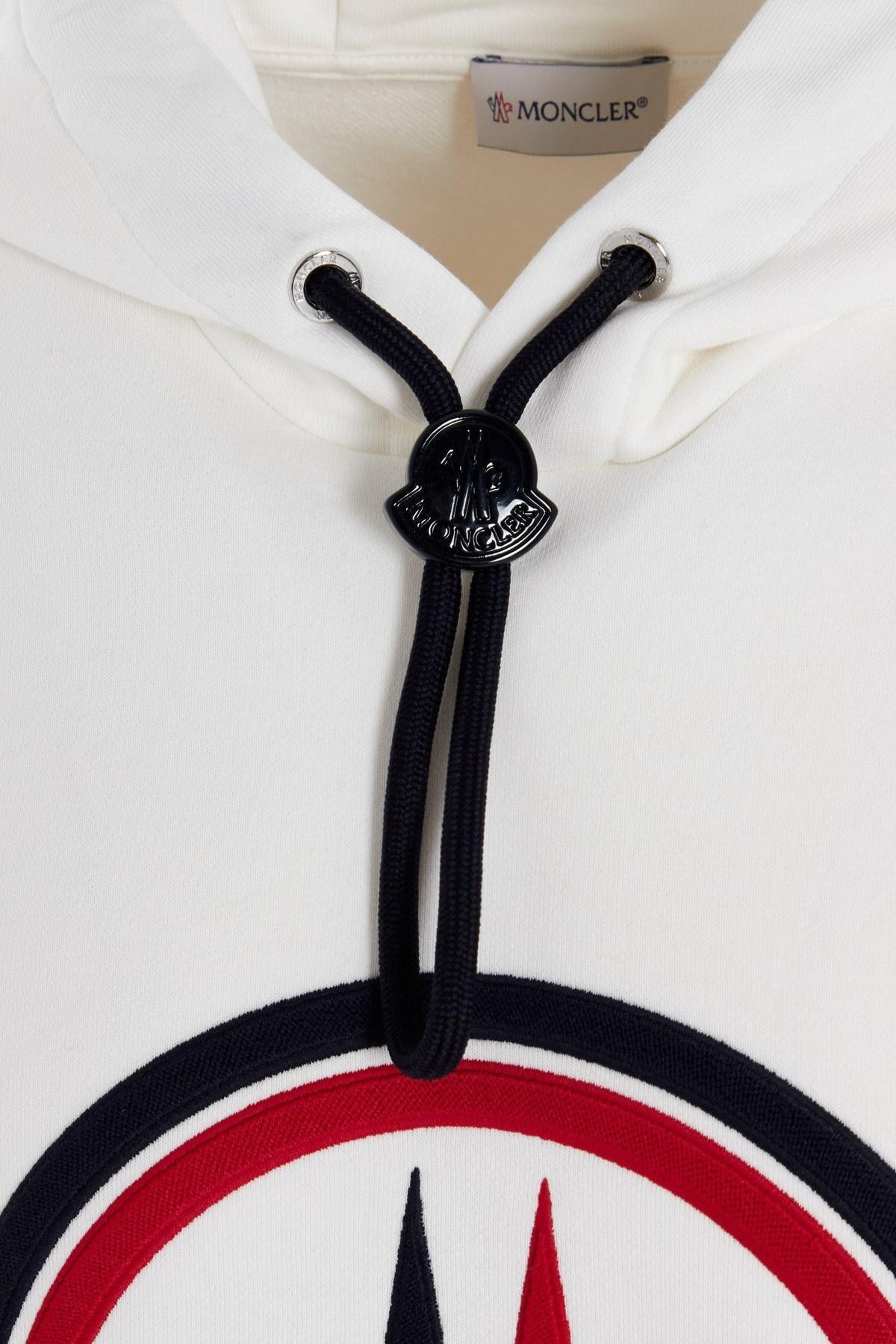 モンクレール  MONCLER トリコロールビッグロゴスウェットパーカー 8G7461080985034