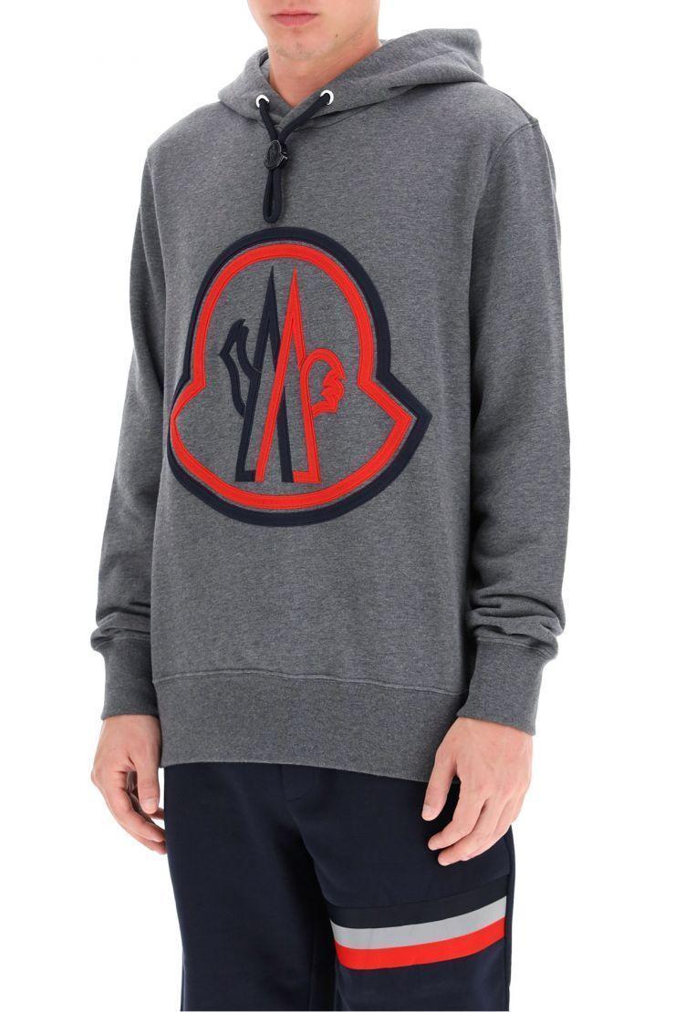 モンクレール  MONCLER トリコロールビッグロゴスウェットパーカー 8G7461080985940