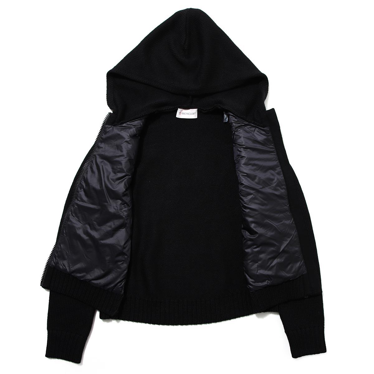 モンクレール MONCLER ダウン入りジップパーカ ブラック レディース 9b50210 a9428 999