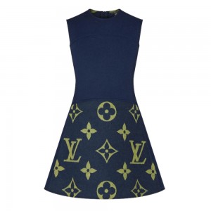 ルイヴィトン Louis Vuitton モノグラム スリーブレス Aラインドレス 1A859T