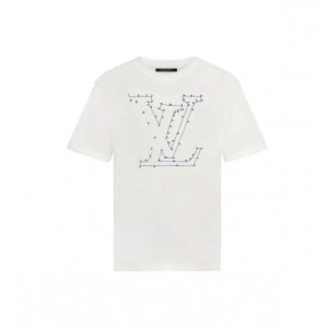 ルイヴィトン Louis Vuitton LVステッチプリント＆刺繍 Tシャツ 1A83QZ