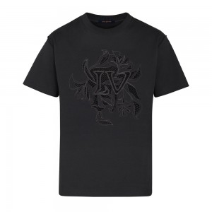 ルイヴィトン  LVヴェジェトゥルレースエンブロイダリーTシャツ 1A7QFO