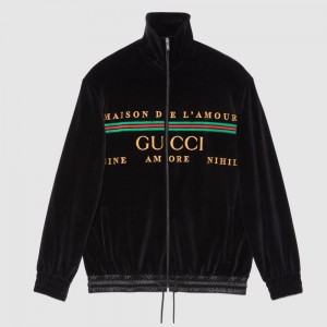 GUCCIジャケット エンブロイダリー オーバーサイズ シェニール  595533 XJBTD 1082