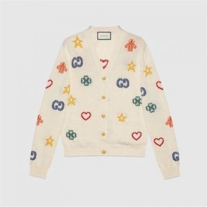 グッチ シンボルズリネンジャカード カーディガン 626642 XKBGE 9750