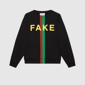 グッチ FAKE/NOT プリント スウェットシャツ 635847 XJCXY 1082