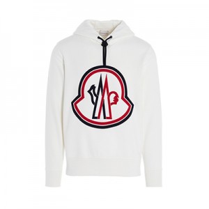 モンクレール  MONCLER トリコロールビッグロゴスウェットパーカー 8G7461080985034