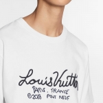 LouisVuittonルイヴィトン シグネチャープリントエンブロイダリーTシャツ 1A7XNG