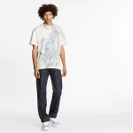 Louis Vuittonルイヴィトン フラワープリンテッドTシャツ／お洒落 1A89ZX
