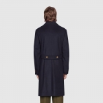 グッチ GUCCI Gucci label エコカシミヤコート BLUE 625863 Z5311 4440