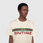 グッチGUCCI unisex オーバーサイズBoutique プリントTシャツ 615044 XJCKY 7136