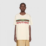 グッチGUCCI unisex オーバーサイズBoutique プリントTシャツ 615044 XJCKY 7136