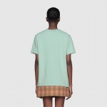 グッチTシャツ リバティ ロゴハートパッチ  スカイブルー 580762 XJC0J 3464