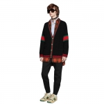グッチ【GUCCI】オーバーサイズ ケーブルニット カーディガン 黒 497037 X1561 1082