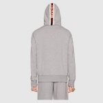 GUCCIフード付き ストライプ ジップアップスウェットシャツ 497250 X9I97 1295