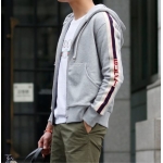 GUCCIフード付き ストライプ ジップアップスウェットシャツ 497250 X9I97 1295