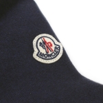 MONCLER MAGLIONE CARDIGAN モンクレール　薄型軽量ダウンジャケット＋ニットカーディガン フードつきメンズカーディガン ニットとダウンベストのミックス ブラック、濃紺 091.8412700.80972
